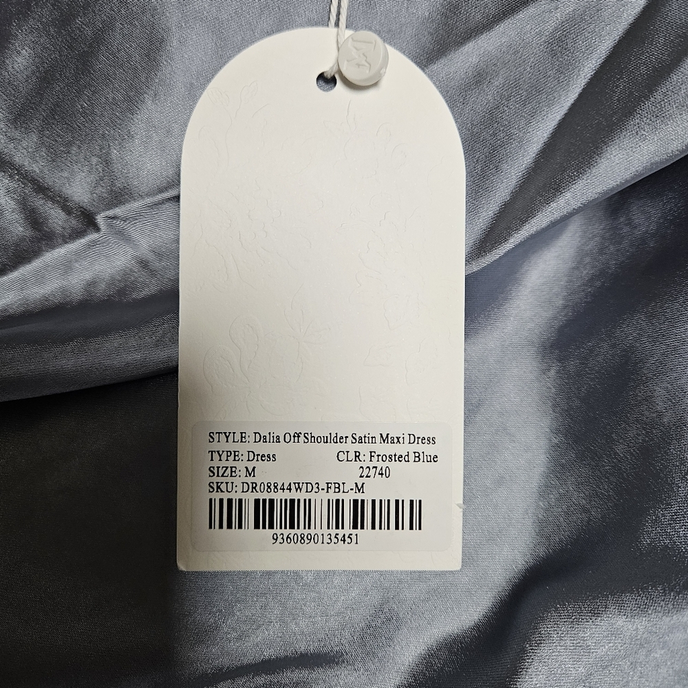 Meshki Light Blue One-Shoulder Maxi Dress - Picture 5 of 9